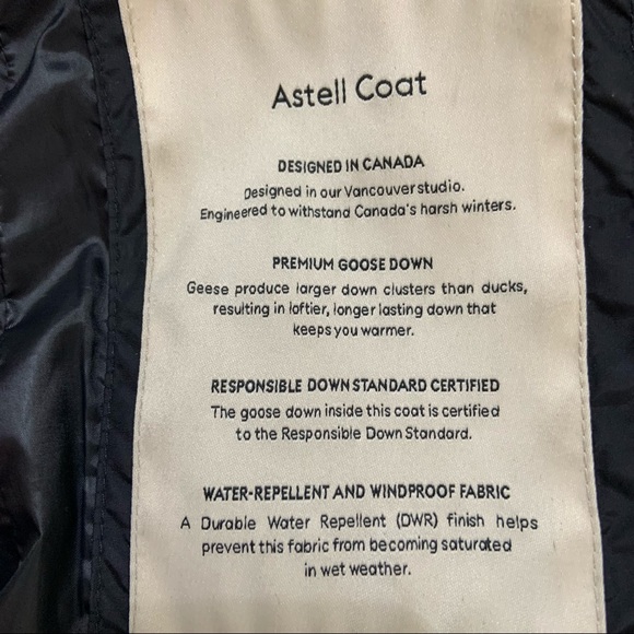 Aritzia Babaton Astell Goose Down Quilted hood Black knee length Coat - Picture 3 of 14